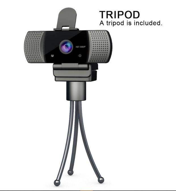 Black HD Webcam Microphone Computer Live