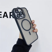 Lens Bracket Magnetic Suction Frosted Silicone Phone Case