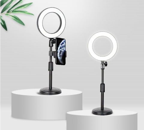 Dual Mobile Phone Position Desktop Live Broadcast Fill Light Ring-shaped Beauty Selfie Multi-function Anchor Bracket