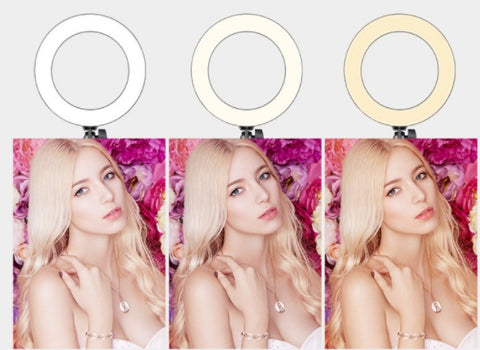 Dual Mobile Phone Position Desktop Live Broadcast Fill Light Ring-shaped Beauty Selfie Multi-function Anchor Bracket