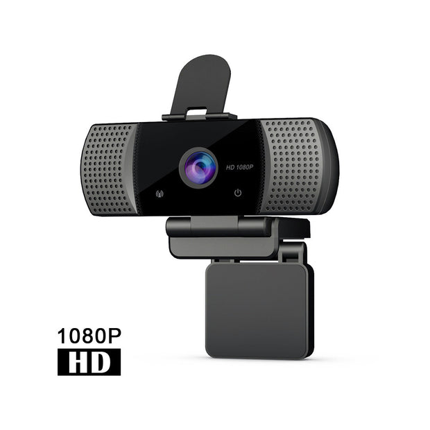 Black HD Webcam Microphone Computer Live