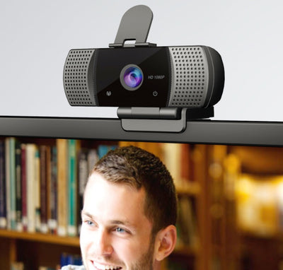 Black HD Webcam Microphone Computer Live