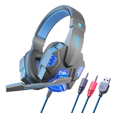 Gaming 7.1 Wire-controlled Headset Light-emitting Headphones