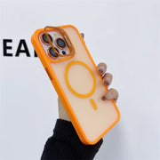 Lens Bracket Magnetic Suction Frosted Silicone Phone Case