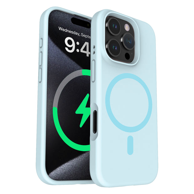 Liquid Silicone Lens Protection Strong Magnetic Suction Phone Case