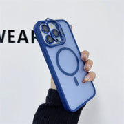 Lens Bracket Magnetic Suction Frosted Silicone Phone Case