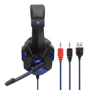 Gaming 7.1 Wire-controlled Headset Light-emitting Headphones